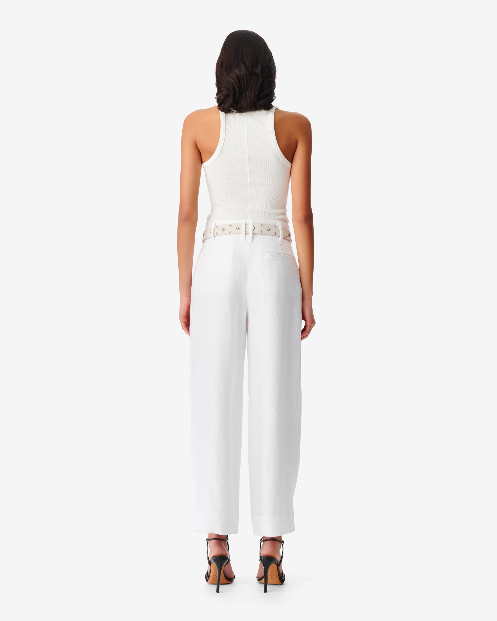 Sabia trousers in linen - Optical White