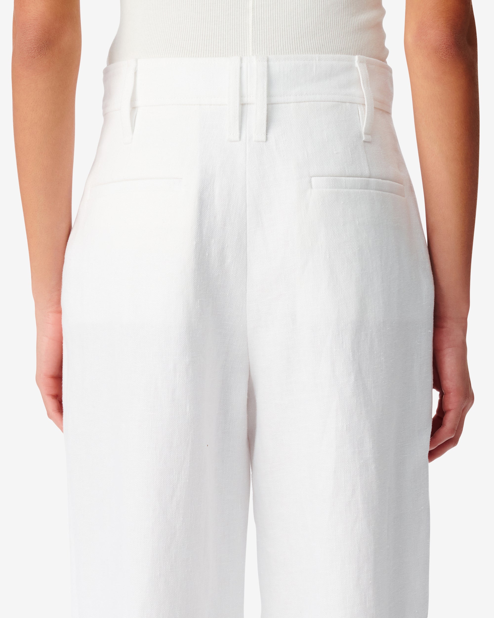 Sabia trousers in linen - Optical White