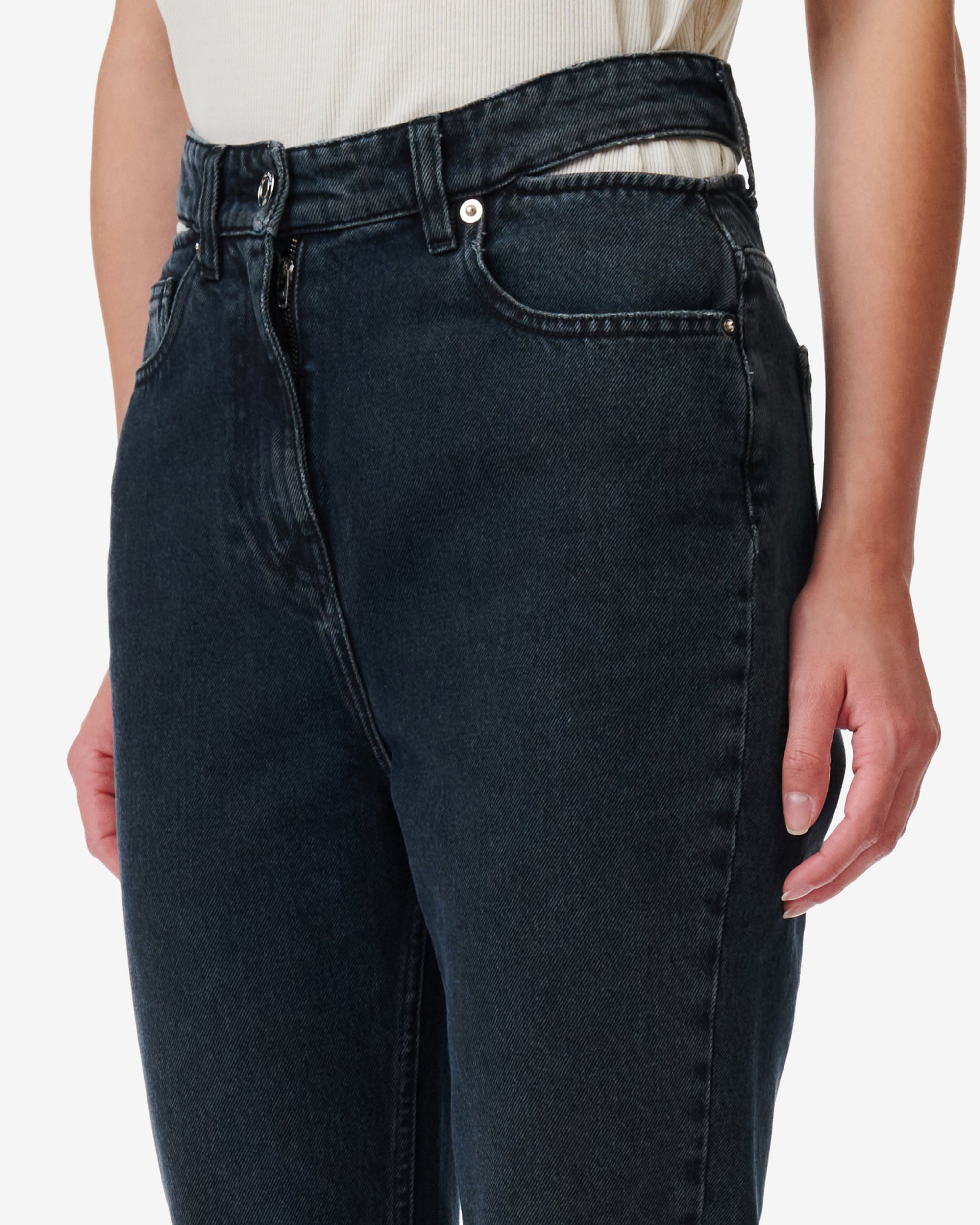 Touro Trousers - Blue Black Used