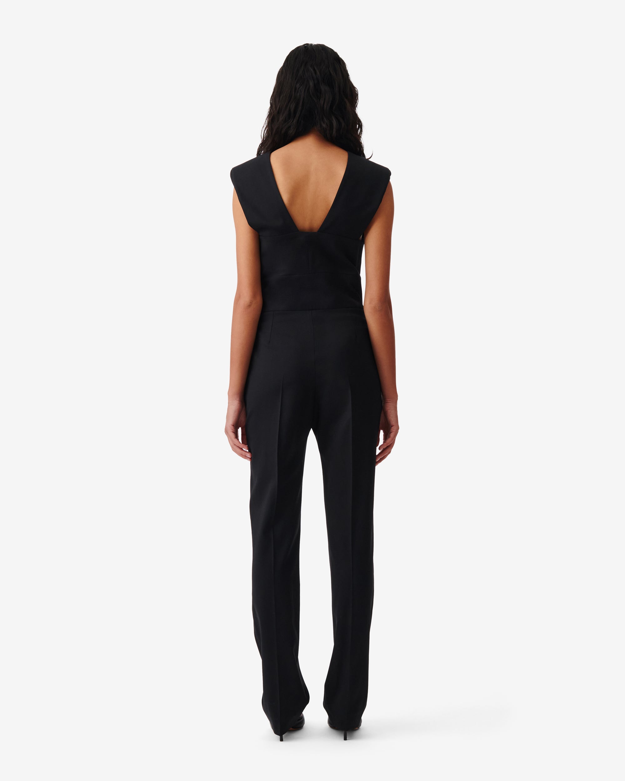 Isisa wool jumpsuit - Black