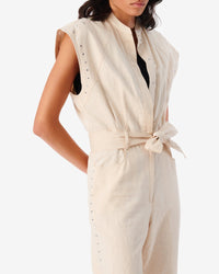 Romeo linen jumpsuit - Light Beige