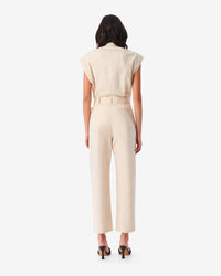 Romeo linen jumpsuit - Light Beige