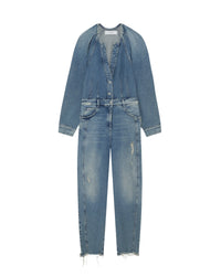Setia jumpsuit - Mid Blue Destroy