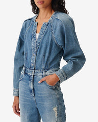 Setia jumpsuit - Mid Blue Destroy