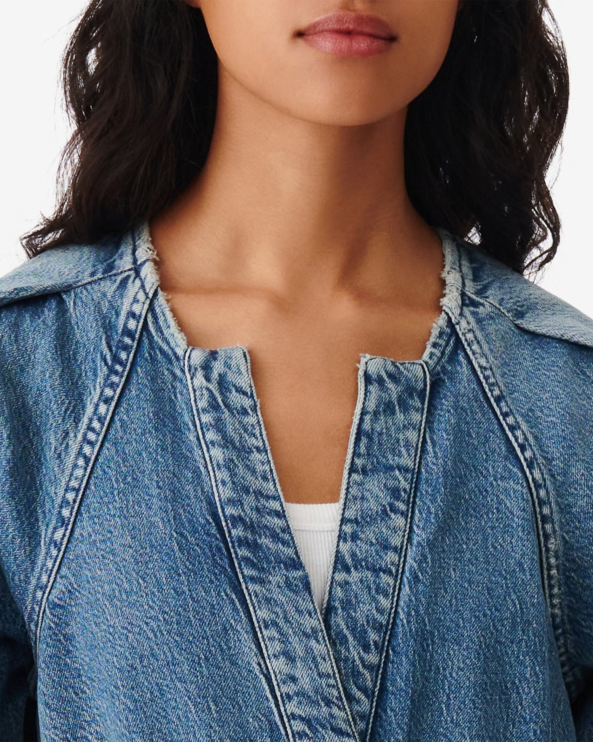 Setia jumpsuit - Mid Blue Destroy