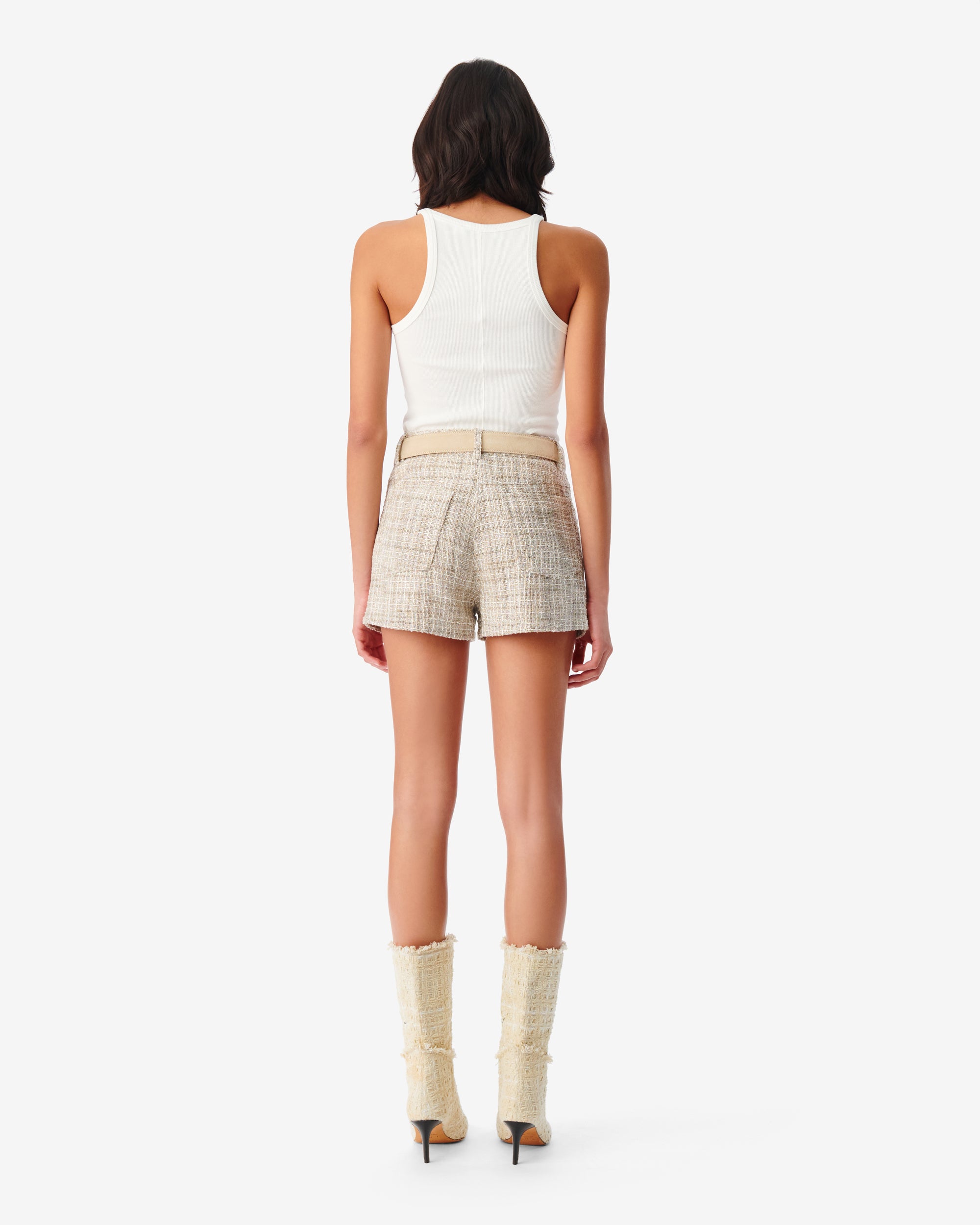 Linen Dilana shorts - Mixed Beige