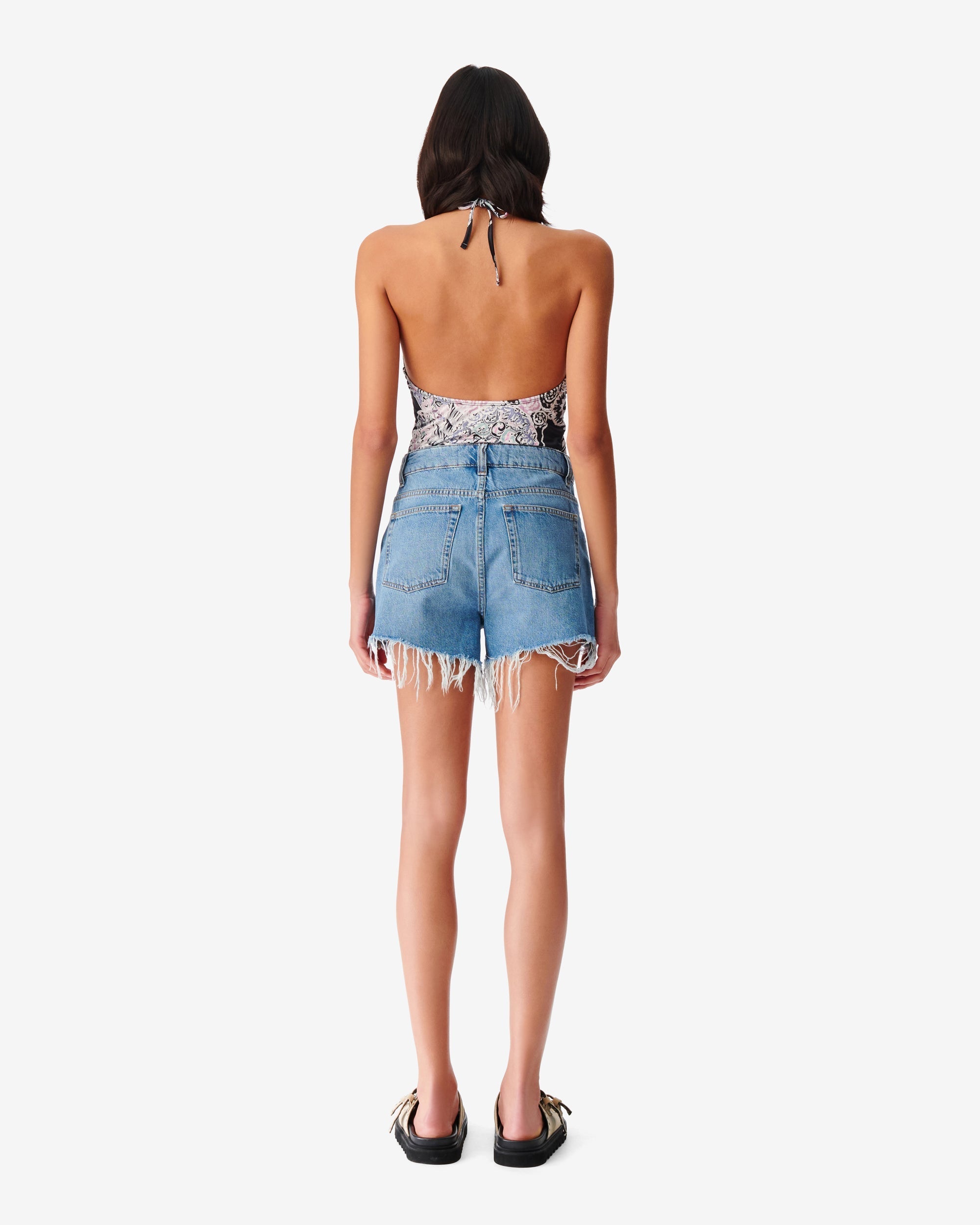 Japa shorts in denim - Country Mid Blue