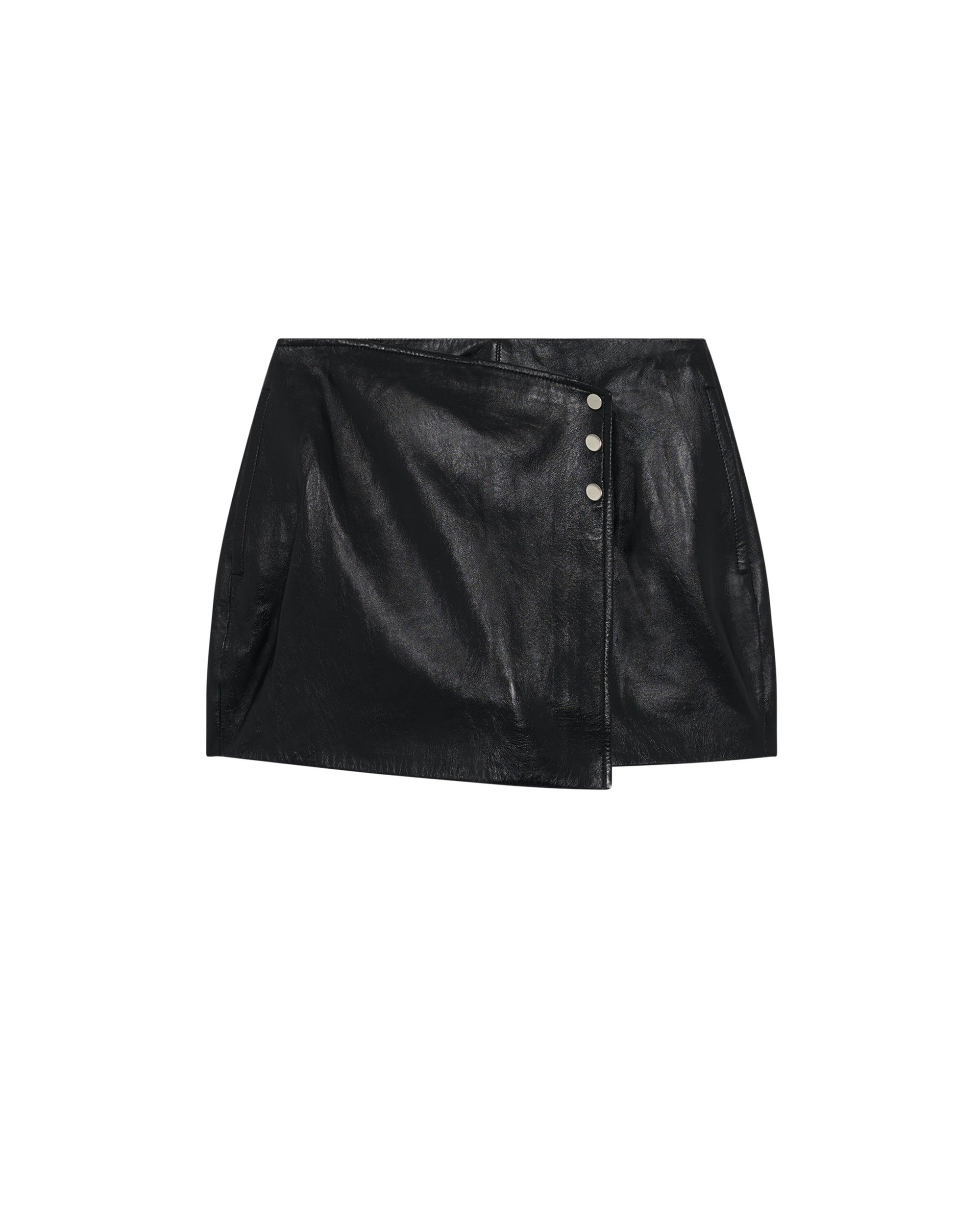 Remzy leather shorts - Black