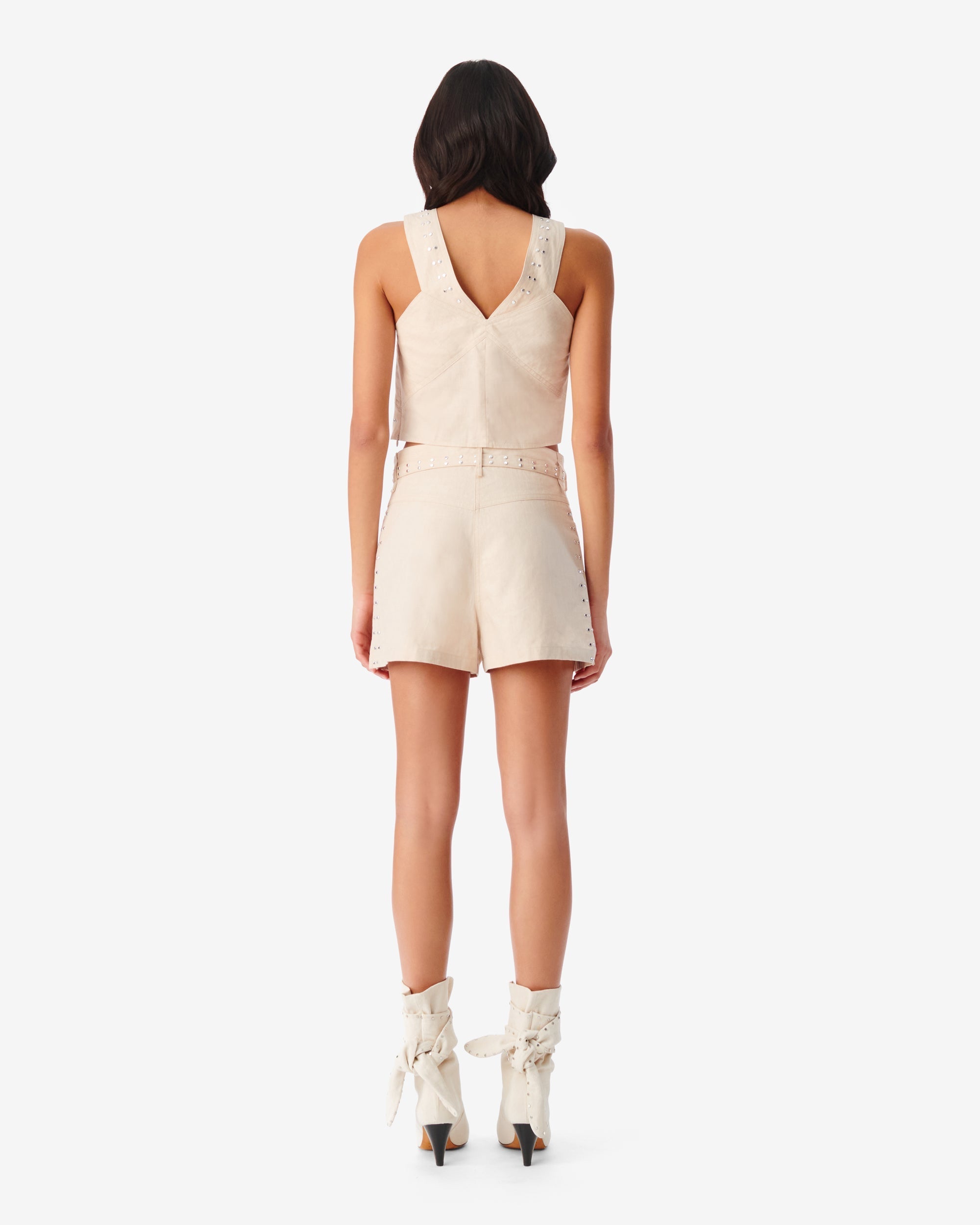 Rimi shorts in linen - Light Beige