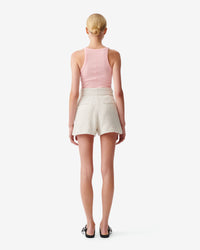 Teddi pleated shorts - Putty