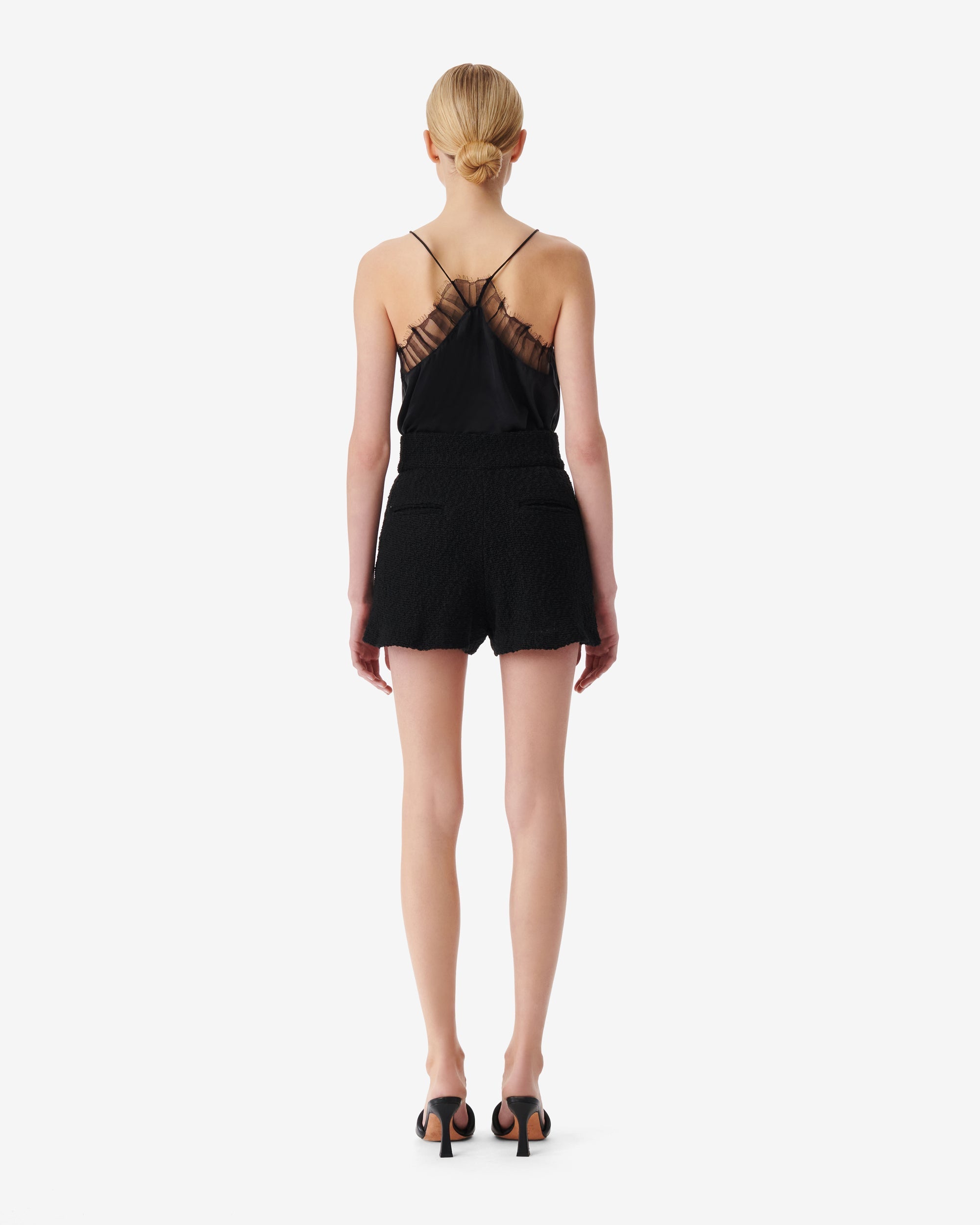 Teddi high waist shorts - Black