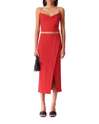 Bilaga midi skirt - Cardinal Red