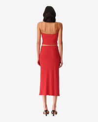 Bilaga midi skirt - Cardinal Red