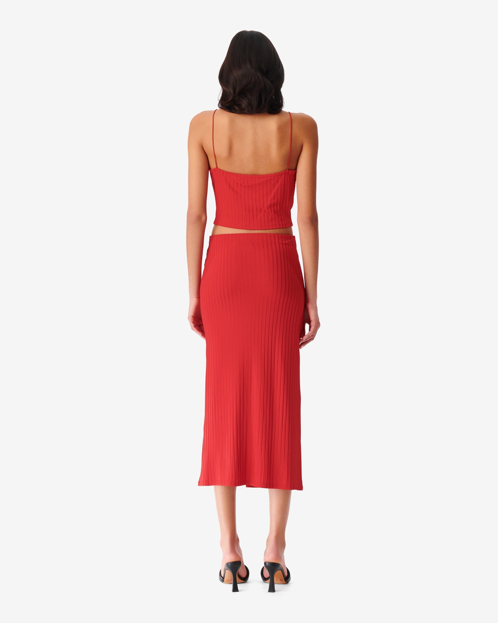 Bilaga midi skirt - Cardinal Red