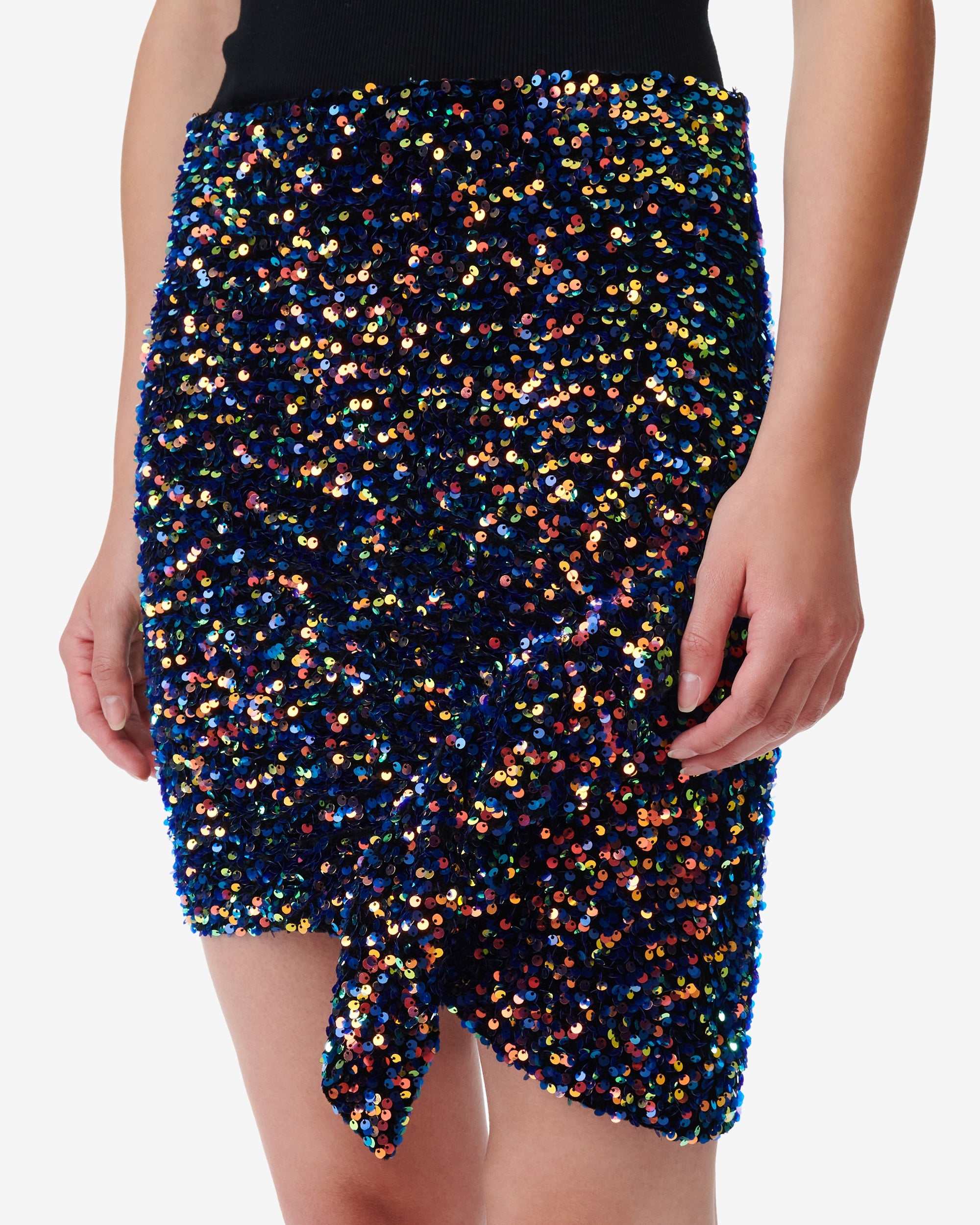 Short skirt Dasia - Shiny Blue