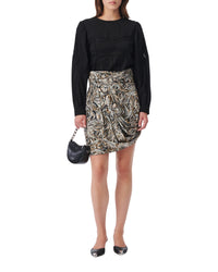 Fazzia skirt in silk - Beige Multico