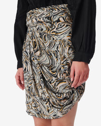 Fazzia skirt in silk - Beige Multico