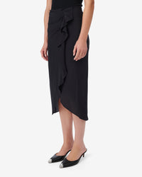 Gysele skirt in silk - Black