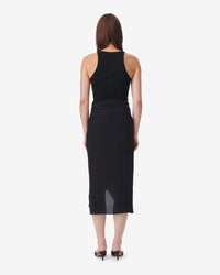 Gysele skirt in silk - Black