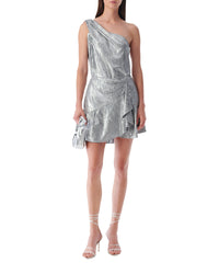 Imane short skirt - Grey Lurex