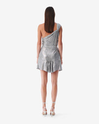 Imane short skirt - Grey Lurex