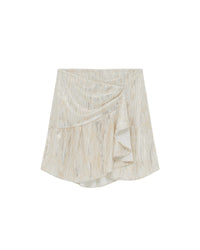 Imane short skirt - Off White & Gold