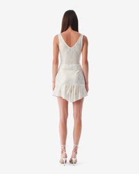 Imane short skirt - Off White & Gold