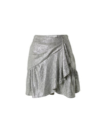Imane short skirt - Grey Lurex