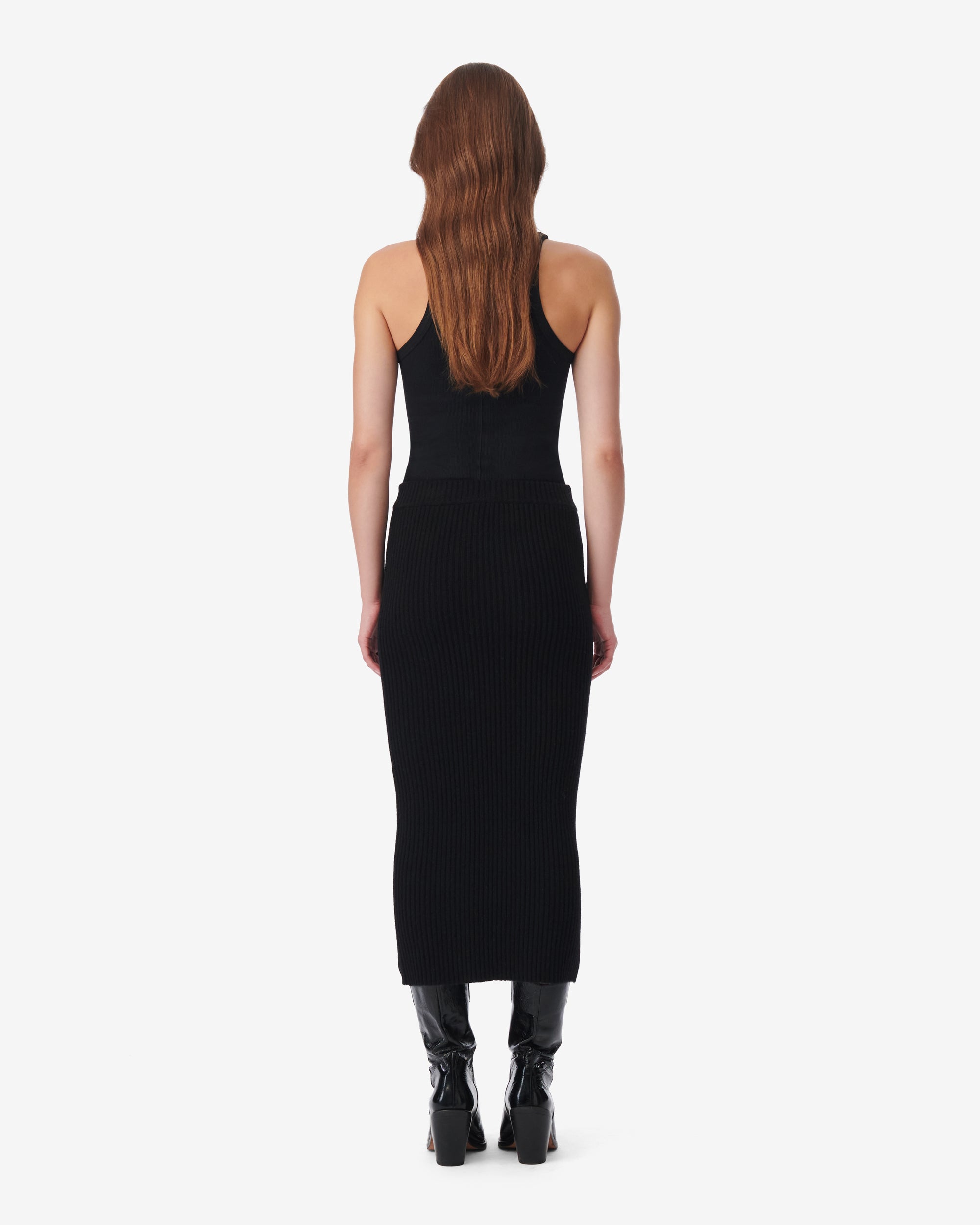 Kenlo skirt in wool & cashmere - Black