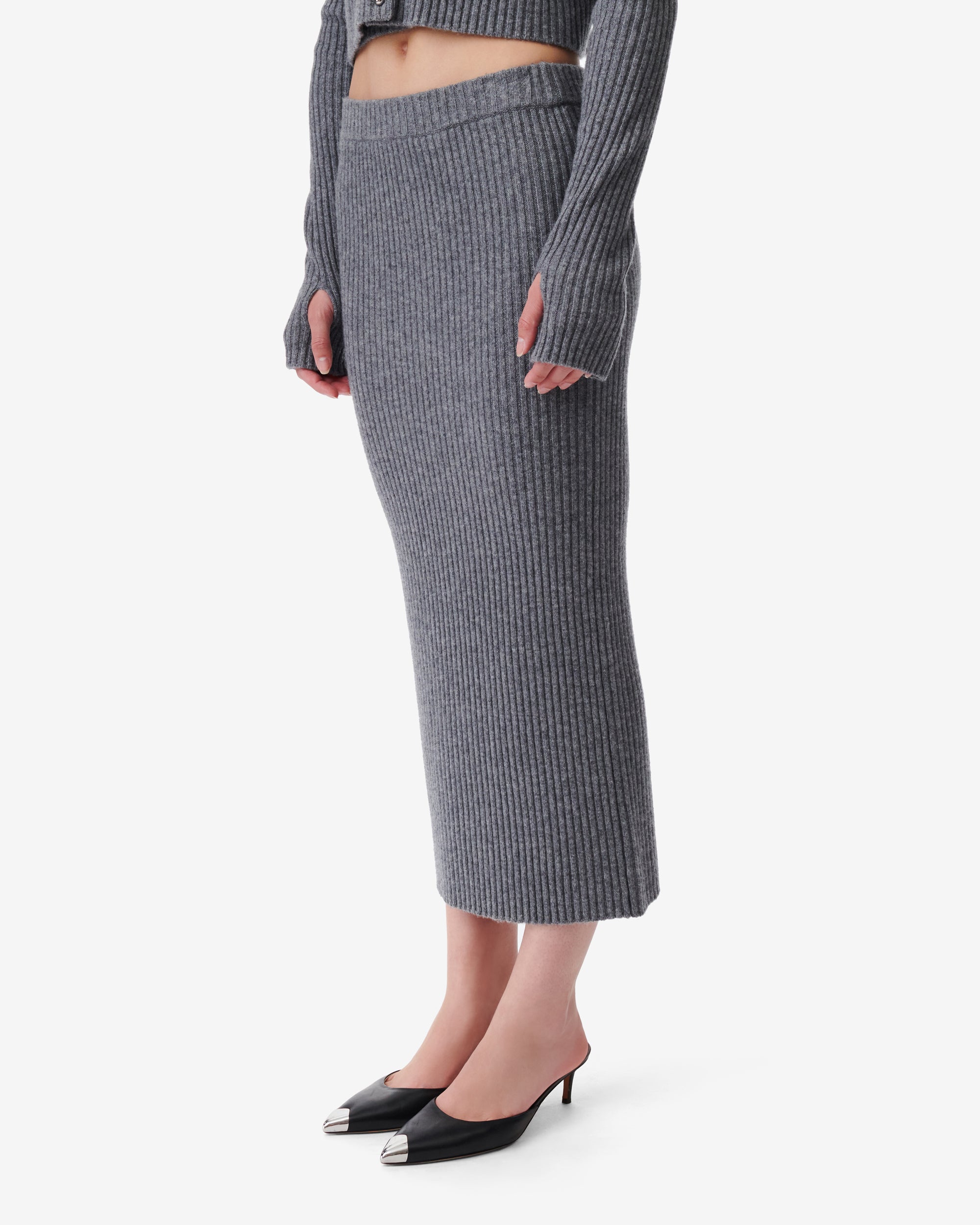 Kenlo wool skirt - Anthracite