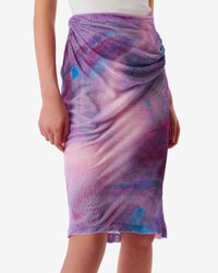 Leonide midi skirt in silk - Mixed Pink