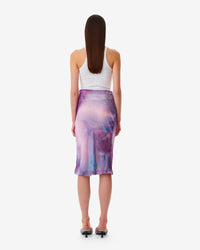 Leonide midi skirt in silk - Mixed Pink