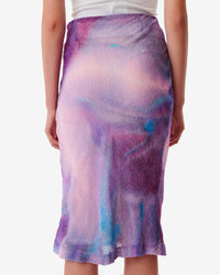 Leonide midi skirt in silk - Mixed Pink
