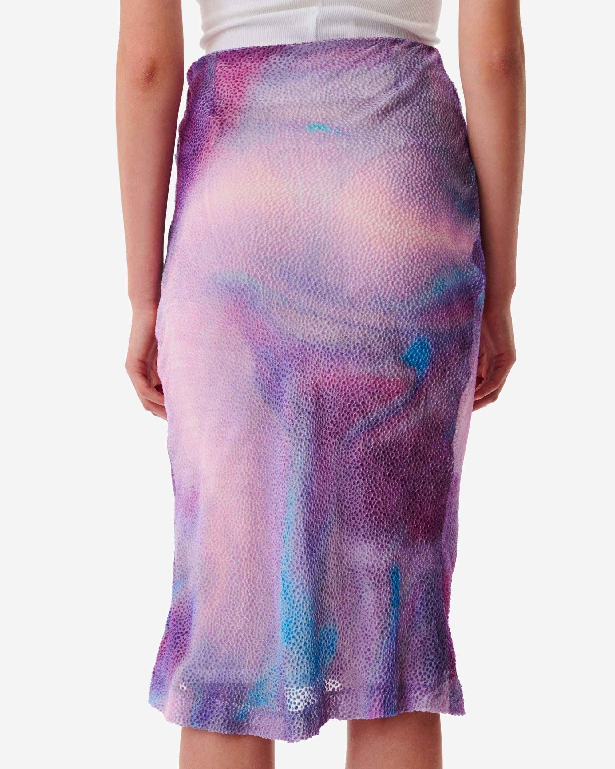 Leonide midi skirt in silk - Mixed Pink