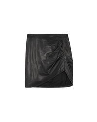 Liloa skirt in leather - Black