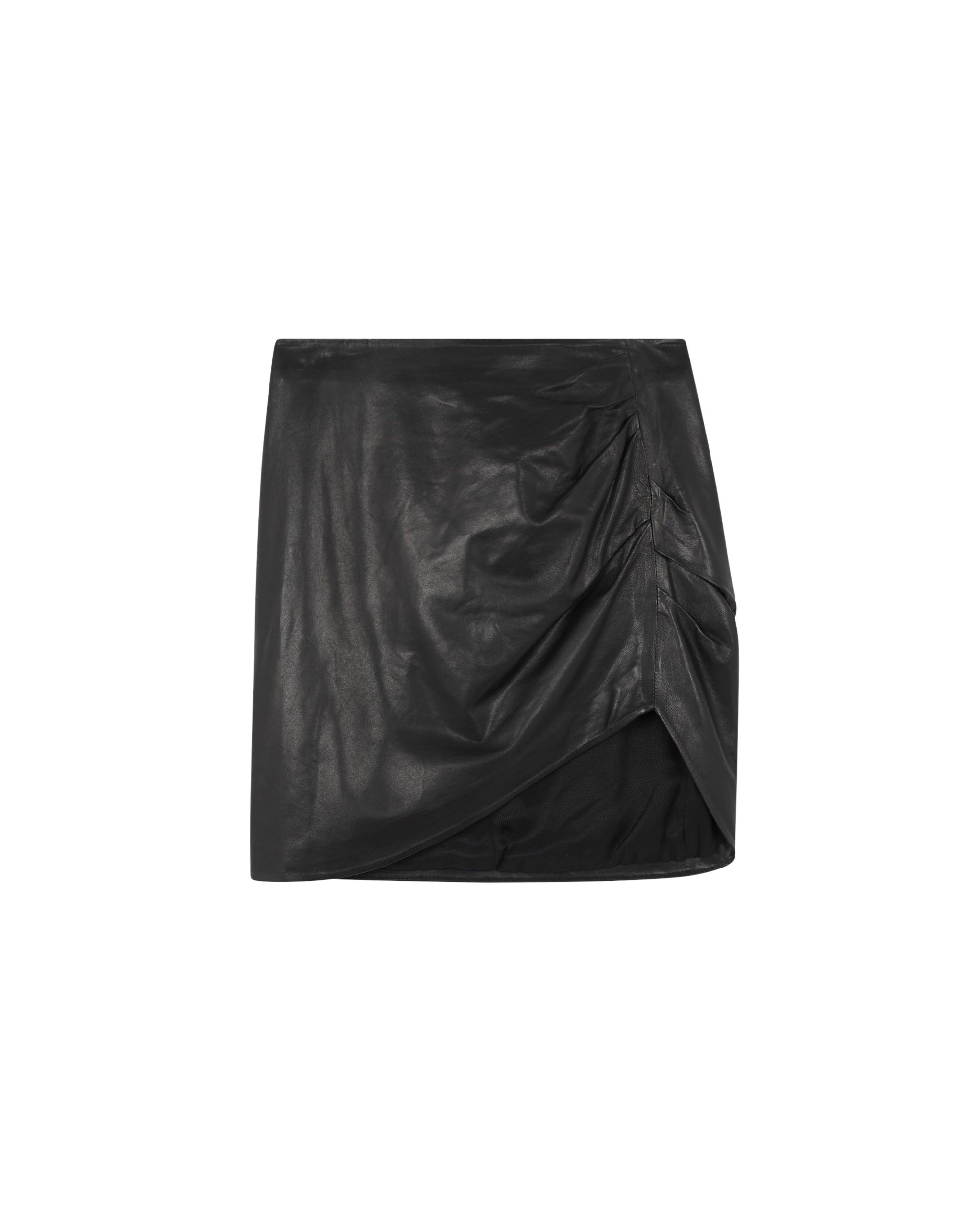 Liloa skirt in leather - Black