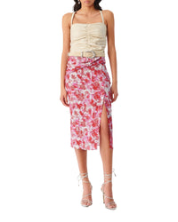 Jupe midi Marca - Red Multico