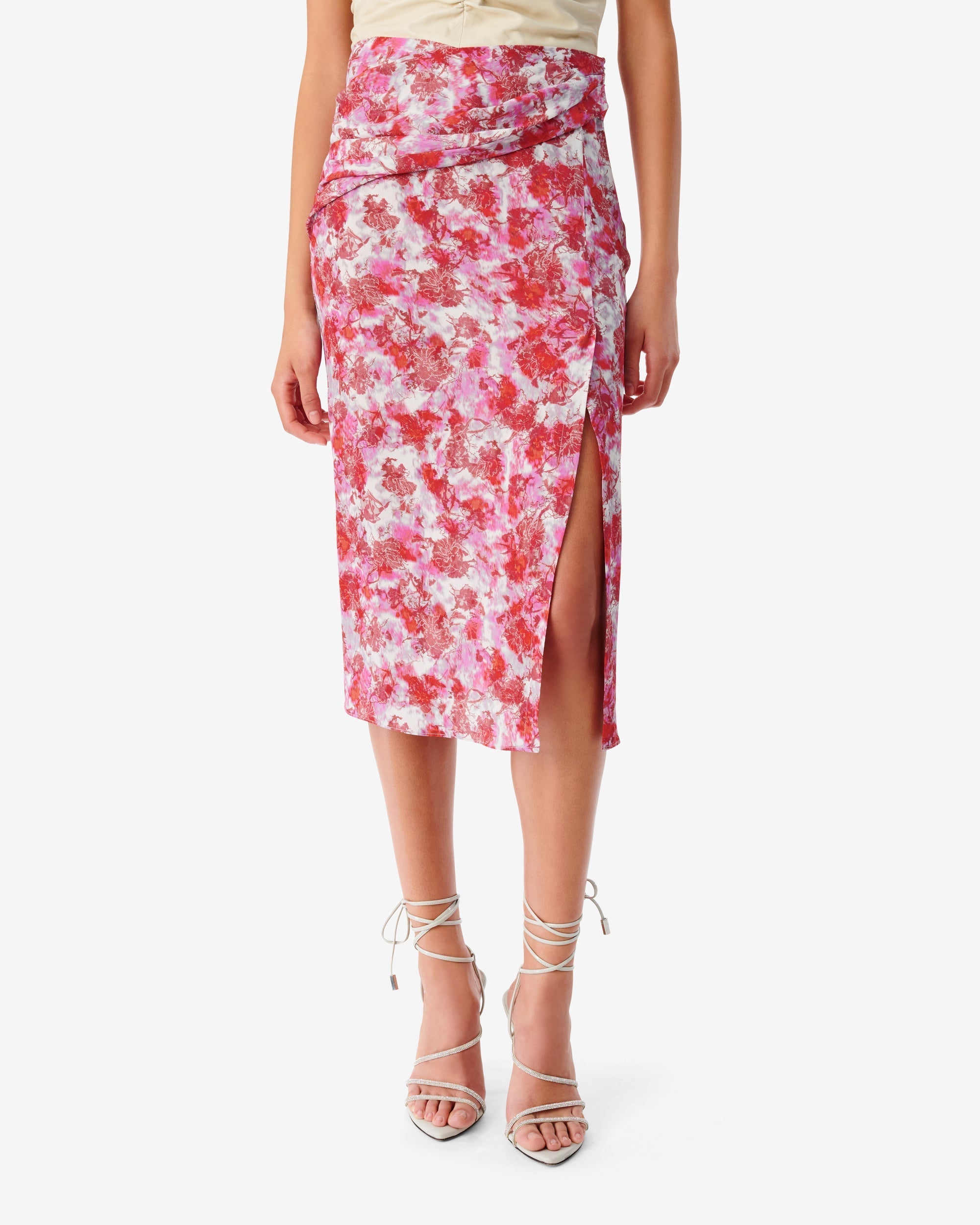 Jupe midi Marca - Red Multico