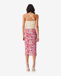 Jupe midi Marca - Red Multico