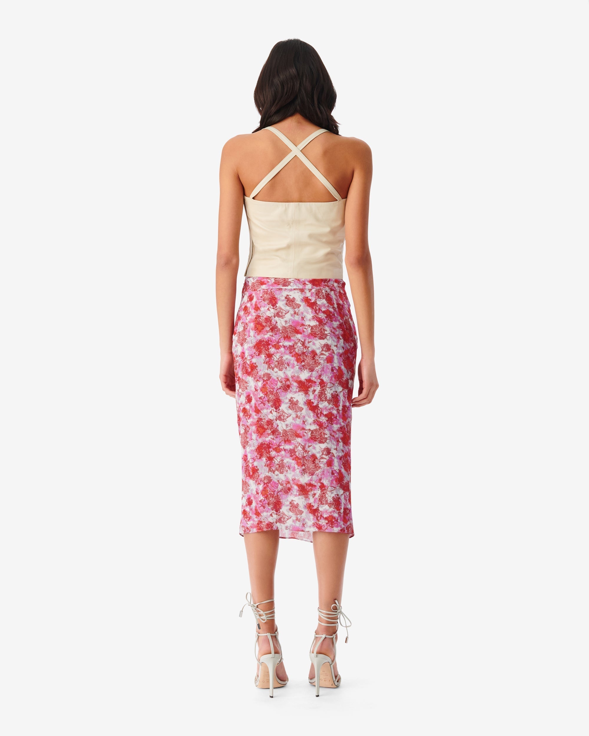 Jupe midi Marca - Red Multico
