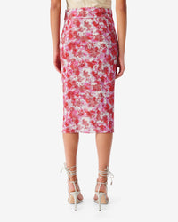 Jupe midi Marca - Red Multico