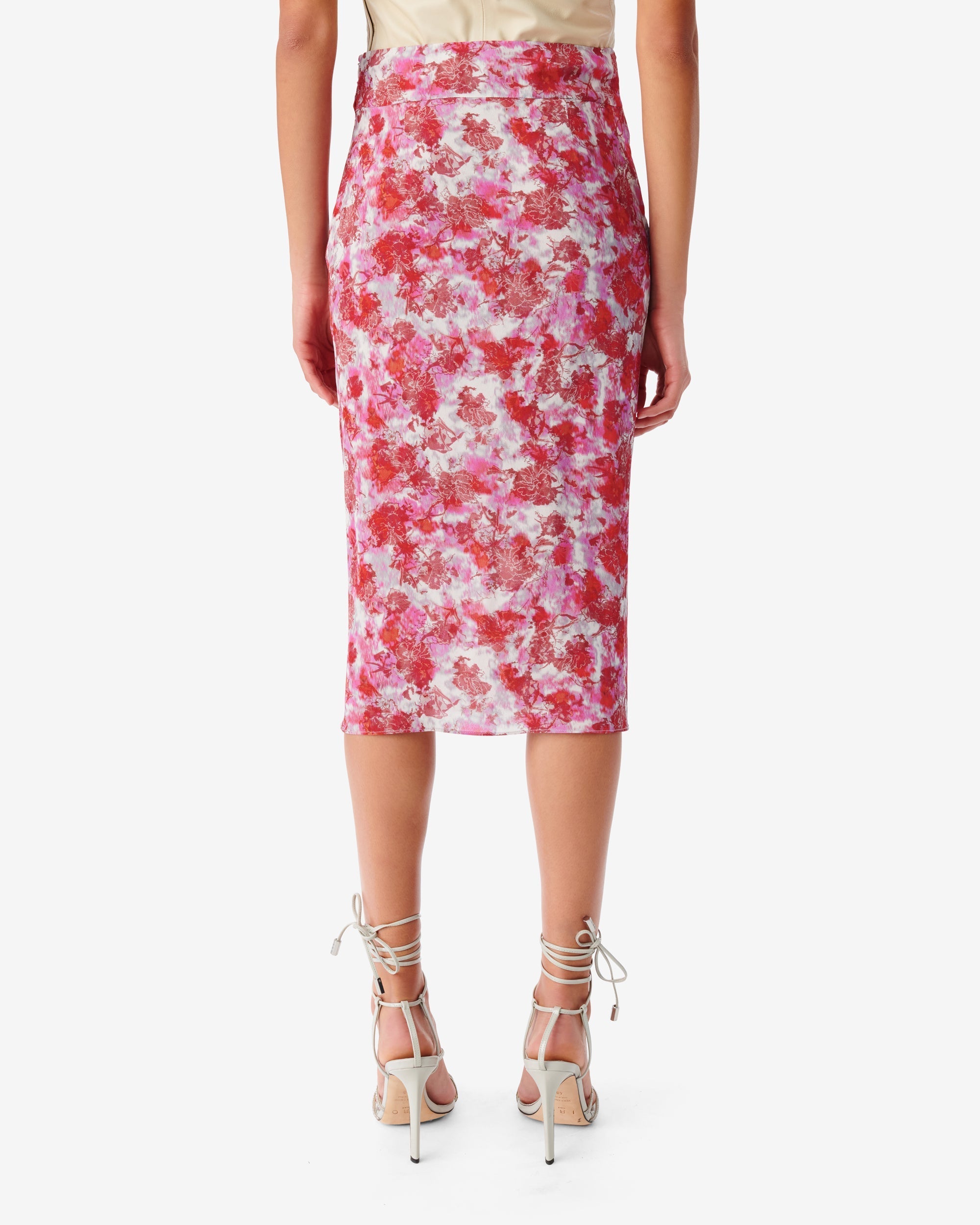 Jupe midi Marca - Red Multico