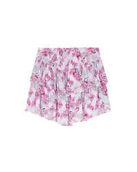 Oraja mini skater skirt - Purple & Grey