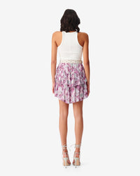 Oraja mini skater skirt - Purple & Grey