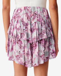 Oraja mini skater skirt - Purple & Grey