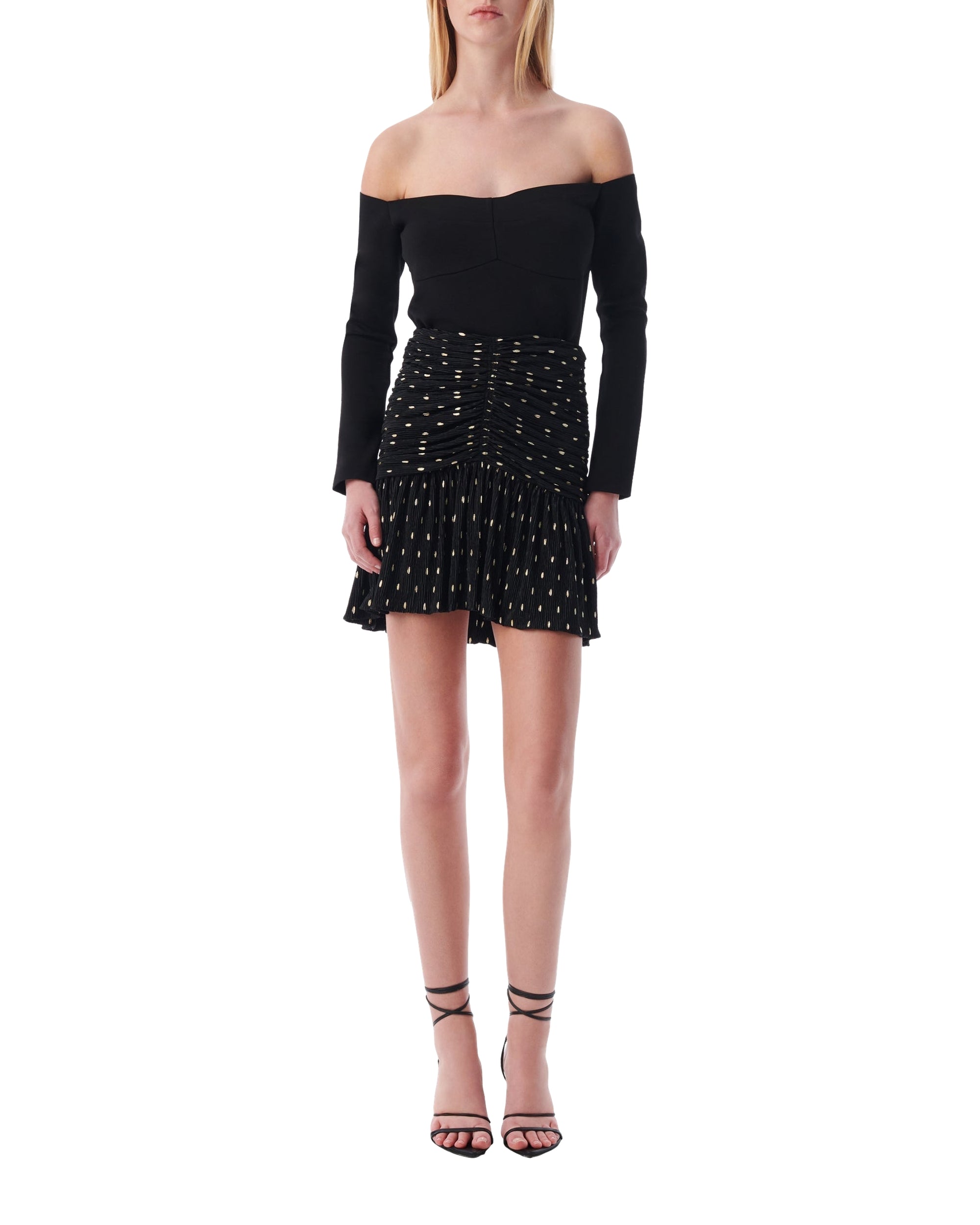 Riham short skirt - Black & Gold