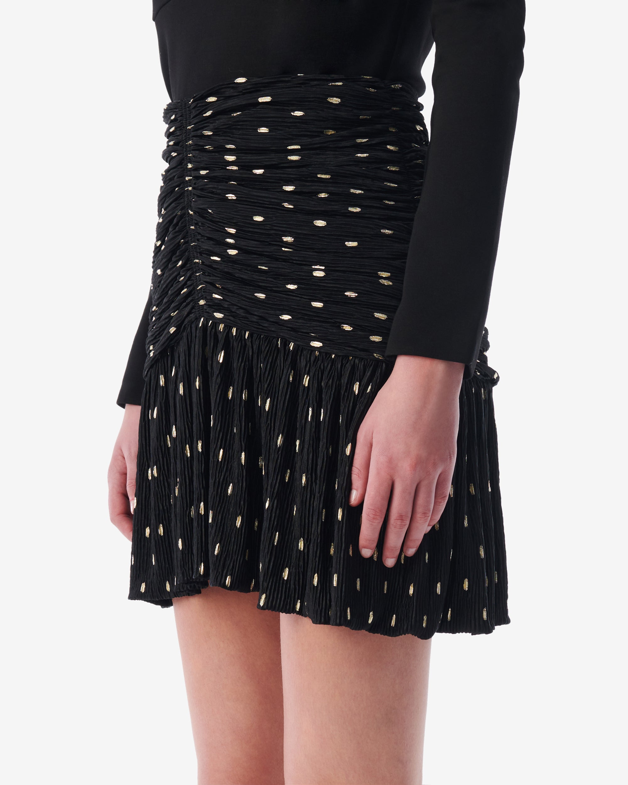 Riham short skirt - Black & Gold