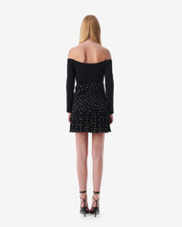 Riham short skirt - Black & Gold