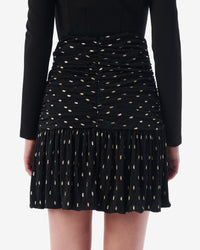 Riham short skirt - Black & Gold