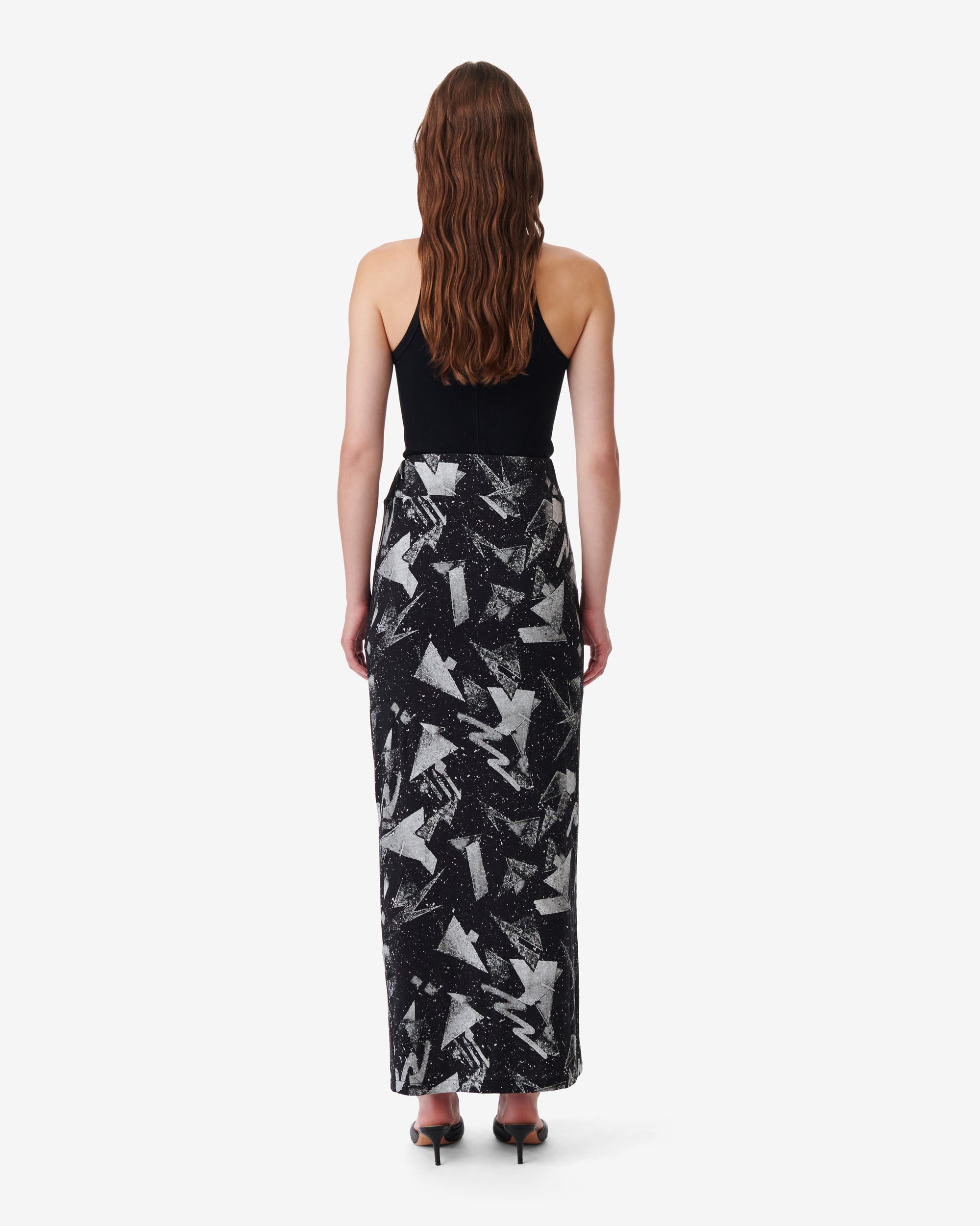 Yuki maxi skirt - Black & Silver